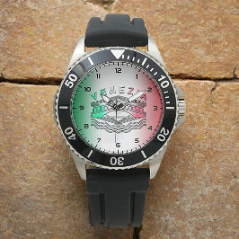 Venezia Rialto Bold Linjer rostfritt stålgummi Armbandsur