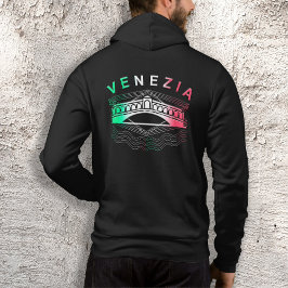 Venezia Rialto Linjer Manar Fullt Zip Hoodie T Shirt
