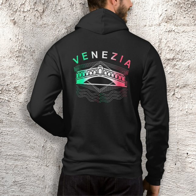 Venezia Rialto Linjer Manar Fullt Zip Hoodie T Shirt (Skapare uppladdad)