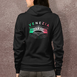 Venezia Rialto Linjer Womens Fullt Zip Hoodie T Shirt