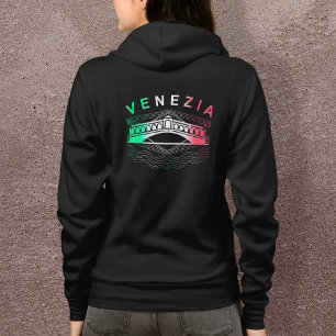 Venezia Rialto Linjer Womens Fullt Zip Hoodie T Shirt