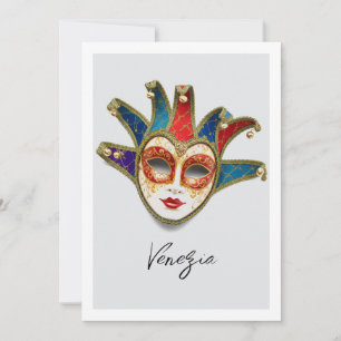 Venezia Venice Italien Carnival Mask Julkort