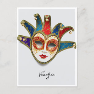 Venezia Venice Italien Carnival Mask Vykort