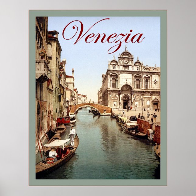 Venezia ~ Vintage resor Poster (Framsidan)