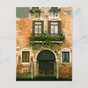 Venezianiskt byggnadsfasadkort vykort