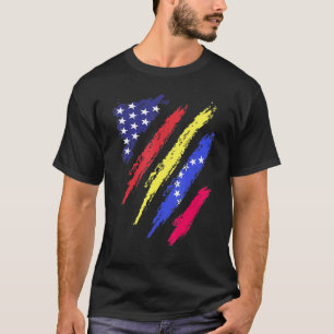 Venezuela American Grown Flagga USA Patriot Herita T Shirt