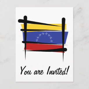 Venezuela borstar flagga inbjudningar