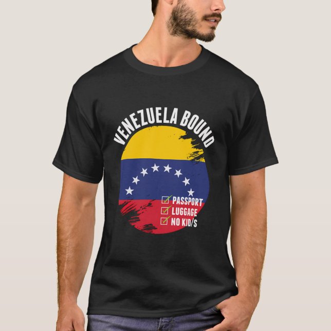 Venezuela Bound Land Travel Venezuelan Flagga Vac T Shirt (Framsida)