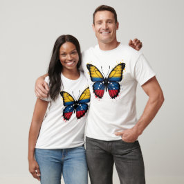 Venezuela Butterfly Venezuelan Flag Patriotic Butt T Shirt