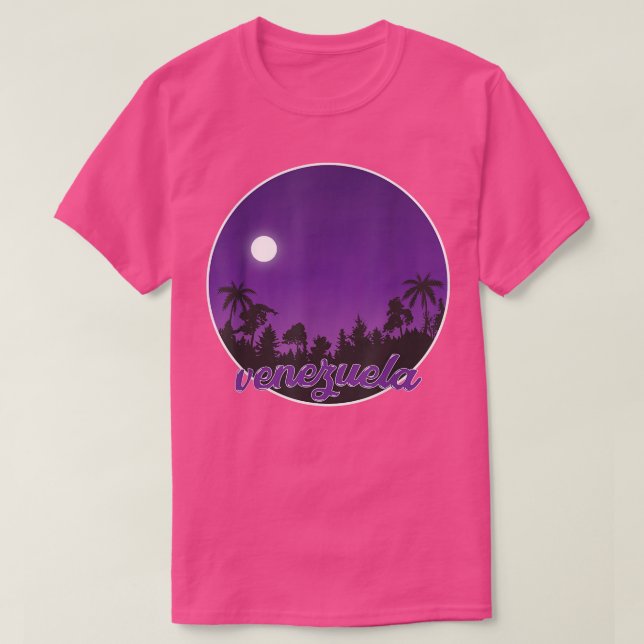 venezuela By night with Palms T-Shirt (Design framsida)