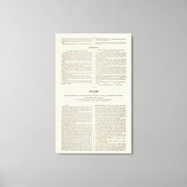 Venezuela Canvastryck (Framsida)