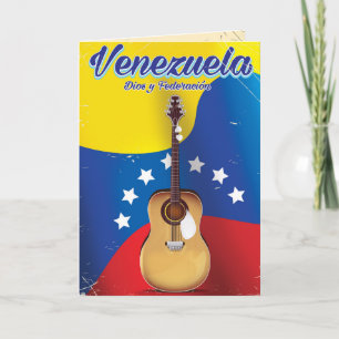 Venezuela Dios y Federación Travel-affisch Helgkort