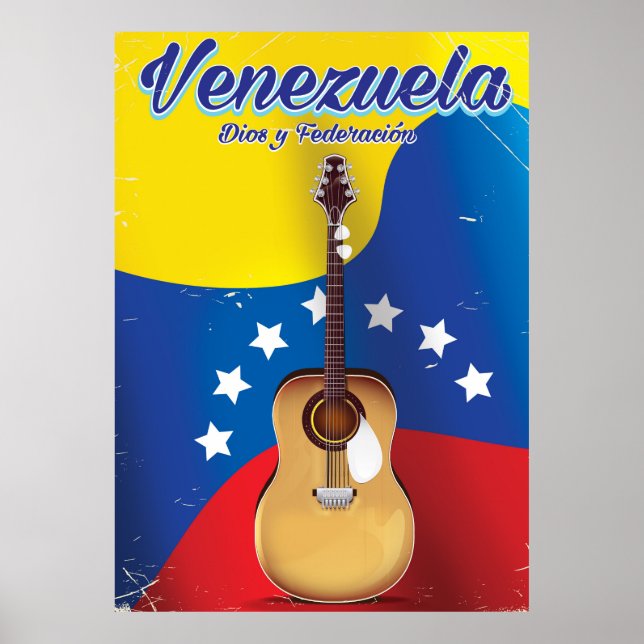 Venezuela Dios y Federación Travel-affisch Poster (Framsidan)
