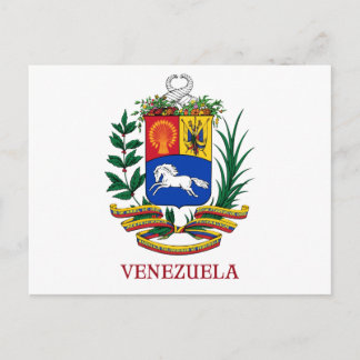 VENEZUELA - emblem/jacka av arm/flagga/symbol Vykort