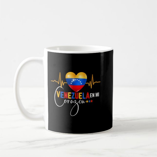 Venezuela en el Corazon Venezuelan Pride  Kaffemugg (Vänster)