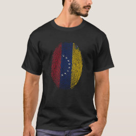 Venezuela fingerprint flag t shirt
