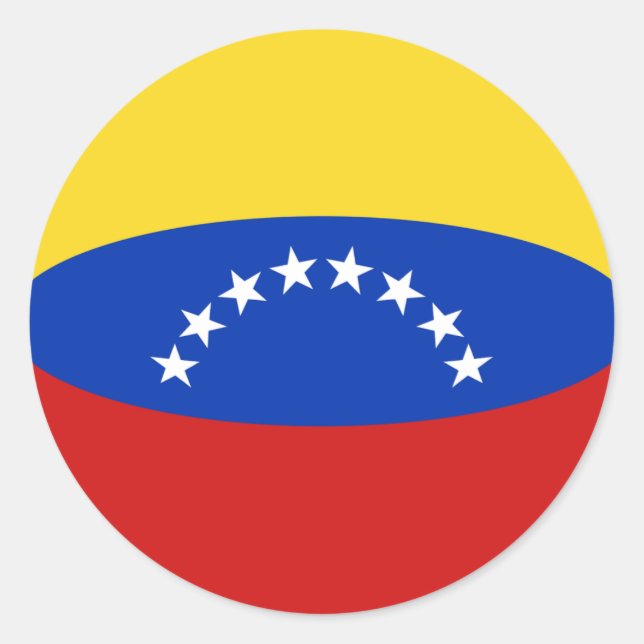 Venezuela Fisheye Flagga Klistermärke (Framsida)