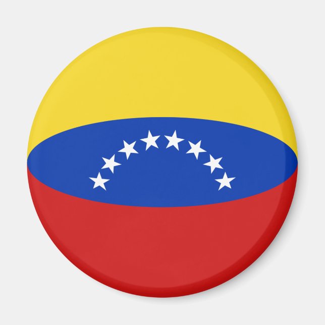 Venezuela Fisheye Flagga Magnet (Framsidan)