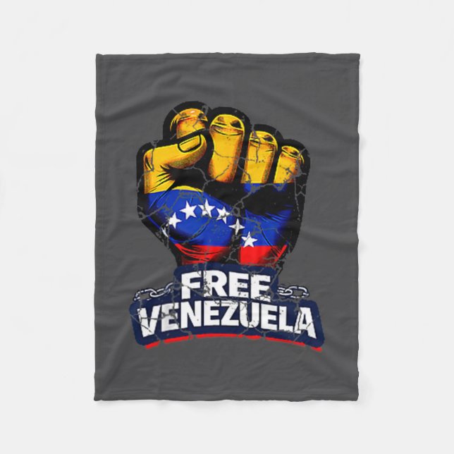 Venezuela Flag Venezuela Libre 2026  Fleecefilt (Framsidan)