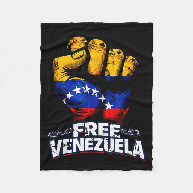 Venezuela Flag Venezuela Libre 2026  Fleecefilt (Framsidan)