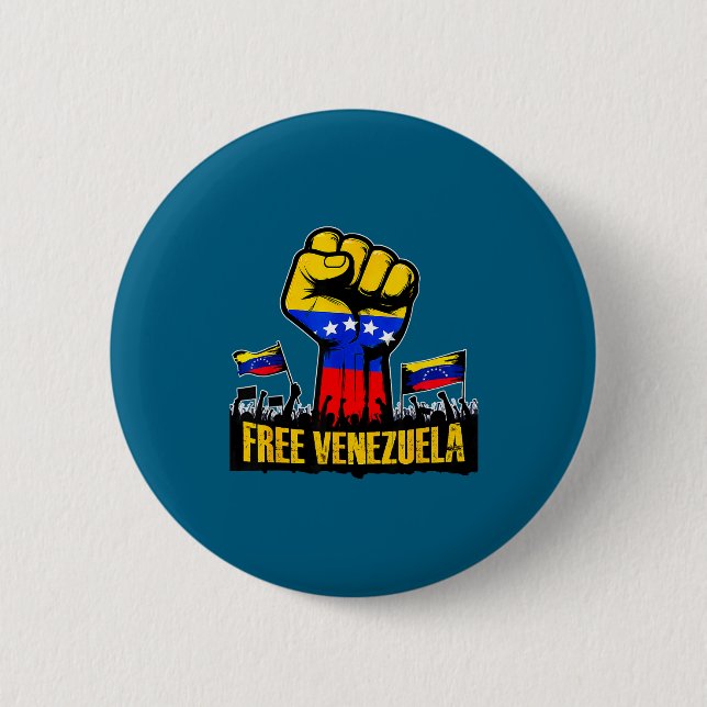 Venezuela Flag Venezuela Libre 2026  Knapp (Framsida)