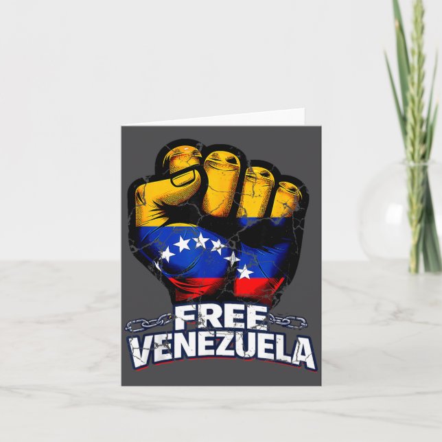 Venezuela Flag Venezuela Libre 2026  Kort (Framsida)