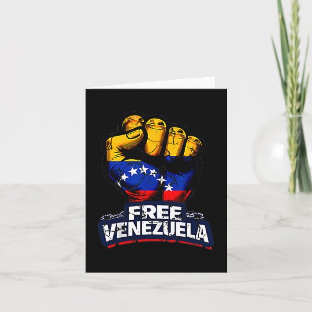 Venezuela Flag Venezuela Libre 2026  Kort (Framsida)