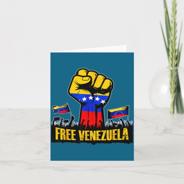 Venezuela Flag Venezuela Libre 2026  Kort (Framsida)