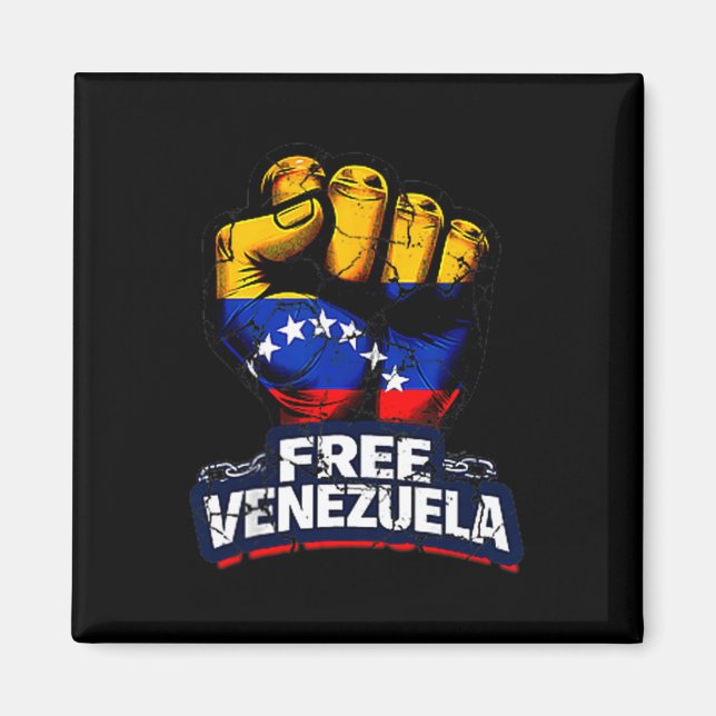 Venezuela Flag Venezuela Libre 2026  Magnet (Framsidan)