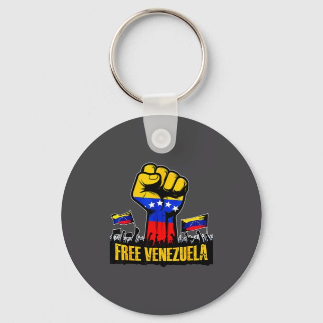Venezuela Flag Venezuela Libre 2026  Nyckelring (Framsida)