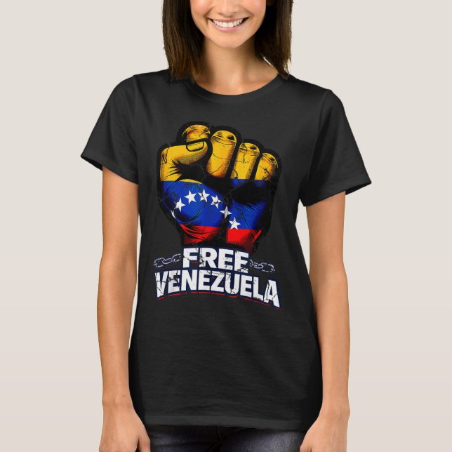 Venezuela Flag Venezuela Libre 2026  T Shirt (Framsida)