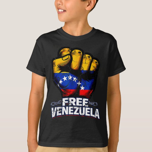 Venezuela Flag Venezuela Libre 2026  T Shirt (Framsida)