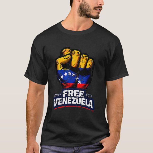 Venezuela Flag Venezuela Libre 2026  T Shirt (Framsida)