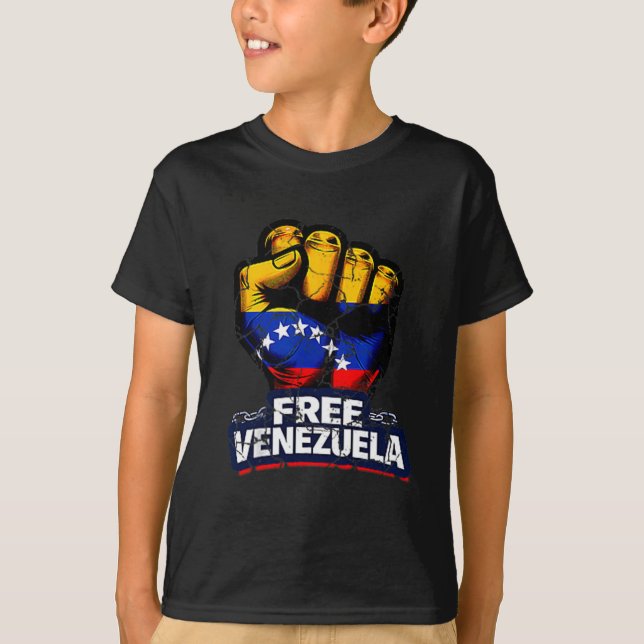 Venezuela Flag Venezuela Libre 2026  T Shirt (Framsida)