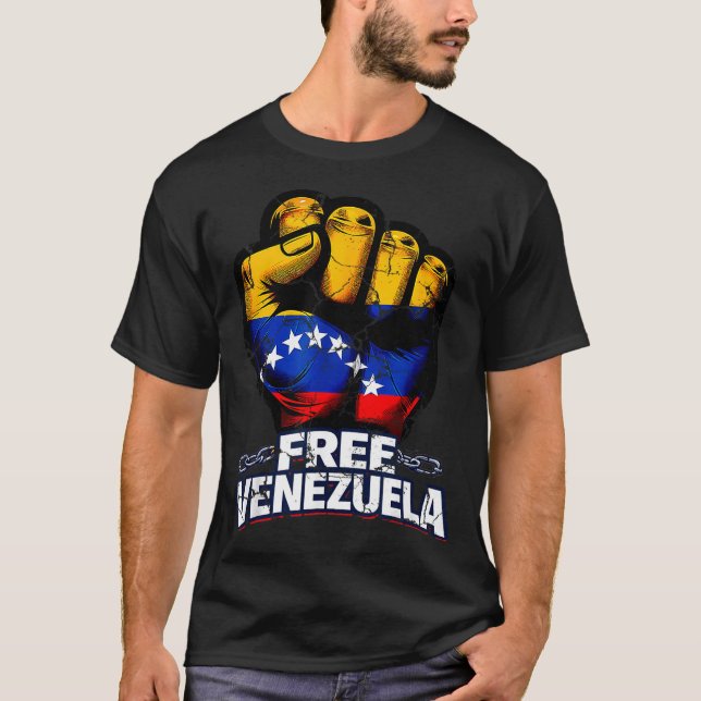 Venezuela Flag Venezuela Libre 2026  T Shirt (Framsida)