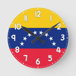 Venezuela Flag Wall Clock - Flag of Venezuela Rund Klocka