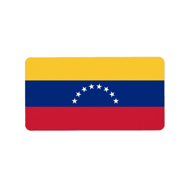 Venezuela flagga adressetikett (Framsidan)