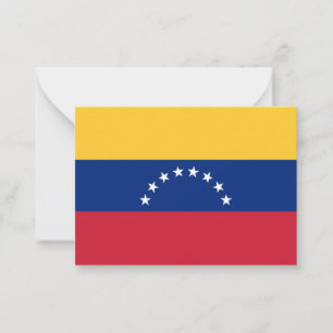 Venezuela flagga anteckningskort