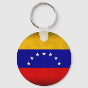 Venezuela flagga bekymrade Keychain Nyckelring