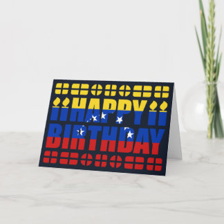 Venezuela Flagga Birthday Card Kort