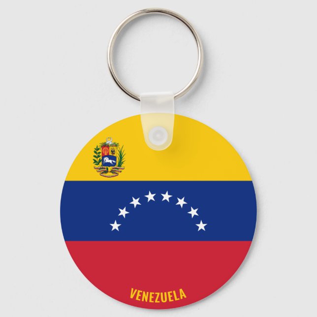 Venezuela Flagga Charming Patriotic Nyckelring (Framsida)