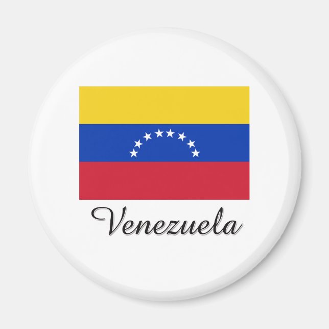 Venezuela Flagga Design Magnet (Framsidan)