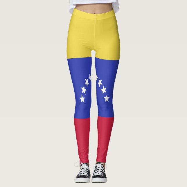 Venezuela Flagga Emblem Leggings (Framsida)