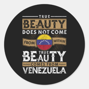 Venezuela Flagga för venezuelaner Runt Klistermärke