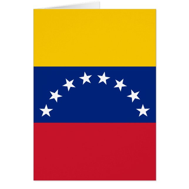 Venezuela flagga hälsningskort (Framsidan)