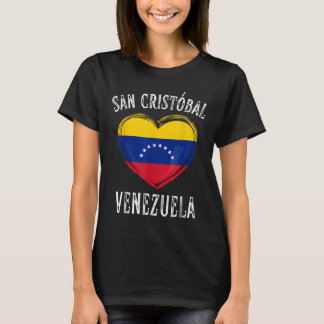 Venezuela Flagga Heart San Cristobal City T Shirt