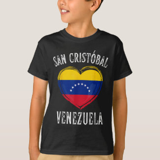 Venezuela Flagga Heart San Cristobal City T Shirt