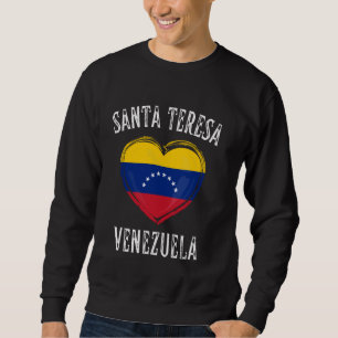 Venezuela Flagga Heart Santa Teresa City Lång Ärmad Tröja
