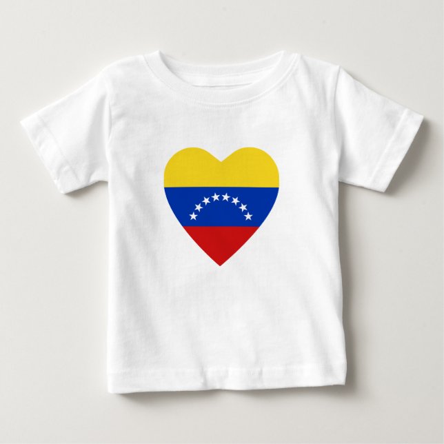 Venezuela Flagga Heart T-Shirt (Framsida)