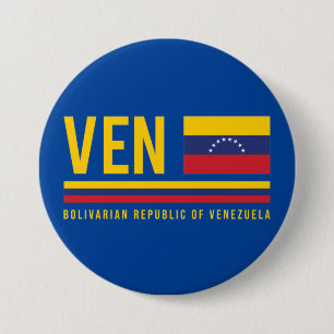 Venezuela Flagga & ISO-kod Alpha 3 Design Knapp